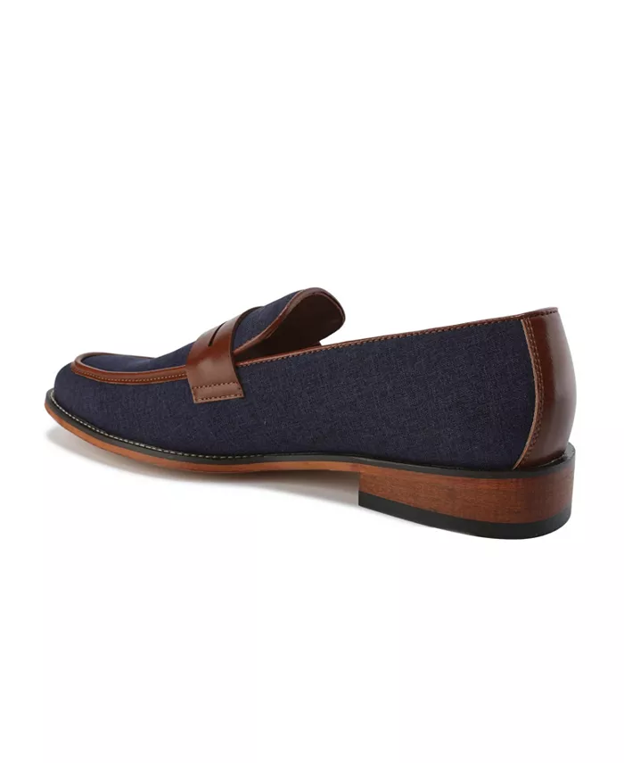 Мужские мокасины Penny Slip On с круглым мыском Gino Vitale, синий — фото 3