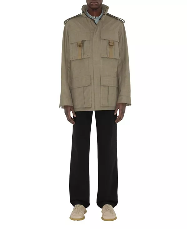 

Полевая куртка из прессованной шерсти Burberry, бежевый