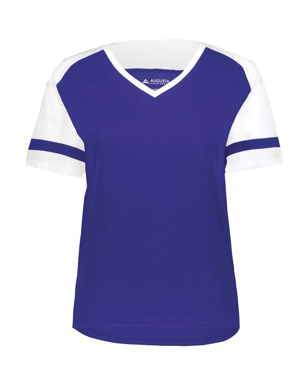

Женская футболка Triblend Fanatic 2.0 с V-образным вырезом Augusta Sportswear, фиолетовый/белый