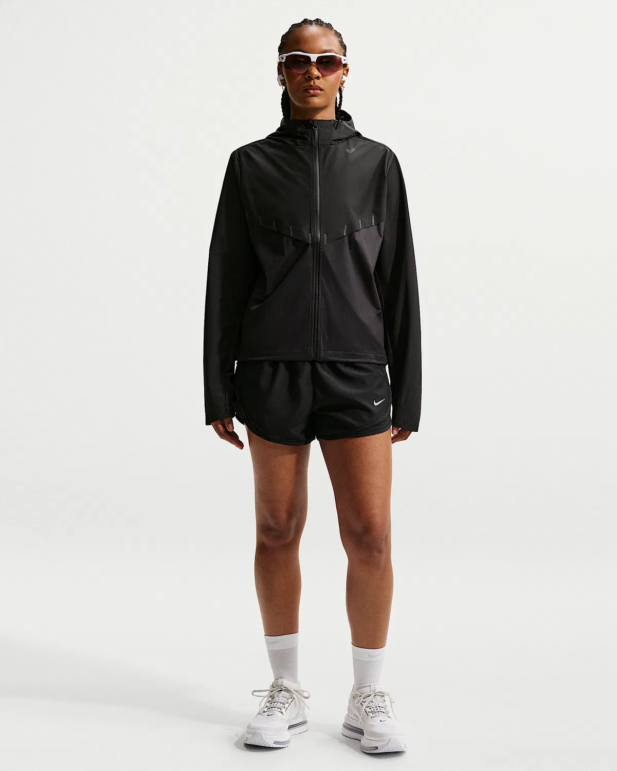 Женская ветрозащитная куртка для бега Nike AeroSwift Aerogami Storm-FIT, Black/Black — фото 4