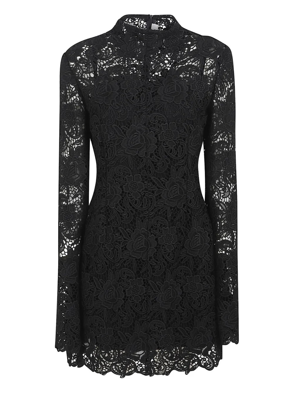 

Мини-платье из кружев с цветочным узором Max Mara, черный