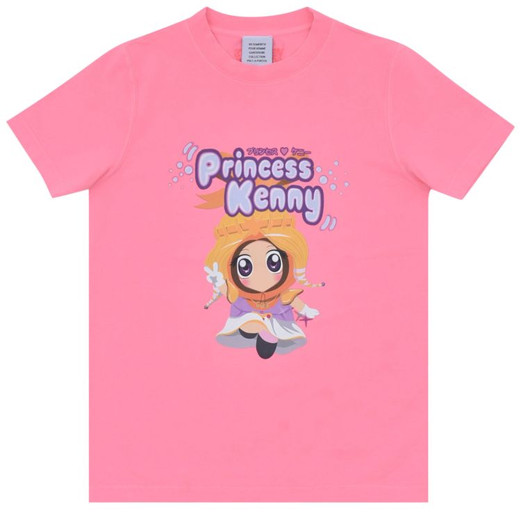 

Футболка Vetements Princess Kenny Fitted T-Shirt 'Hot Pink', розовый