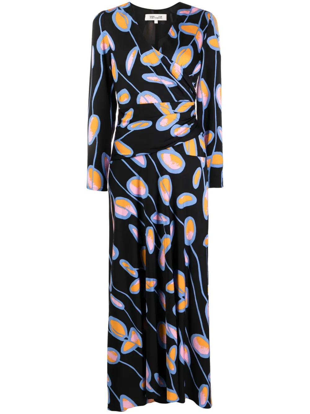

Платье макси Landira с цветочным принтом DVF Diane von Furstenberg, черный