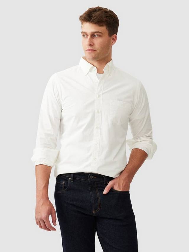 

Хлопковая рубашка Hendrick Poplin Slim Fit с длинными рукавами Rodd & Gunn, Snow