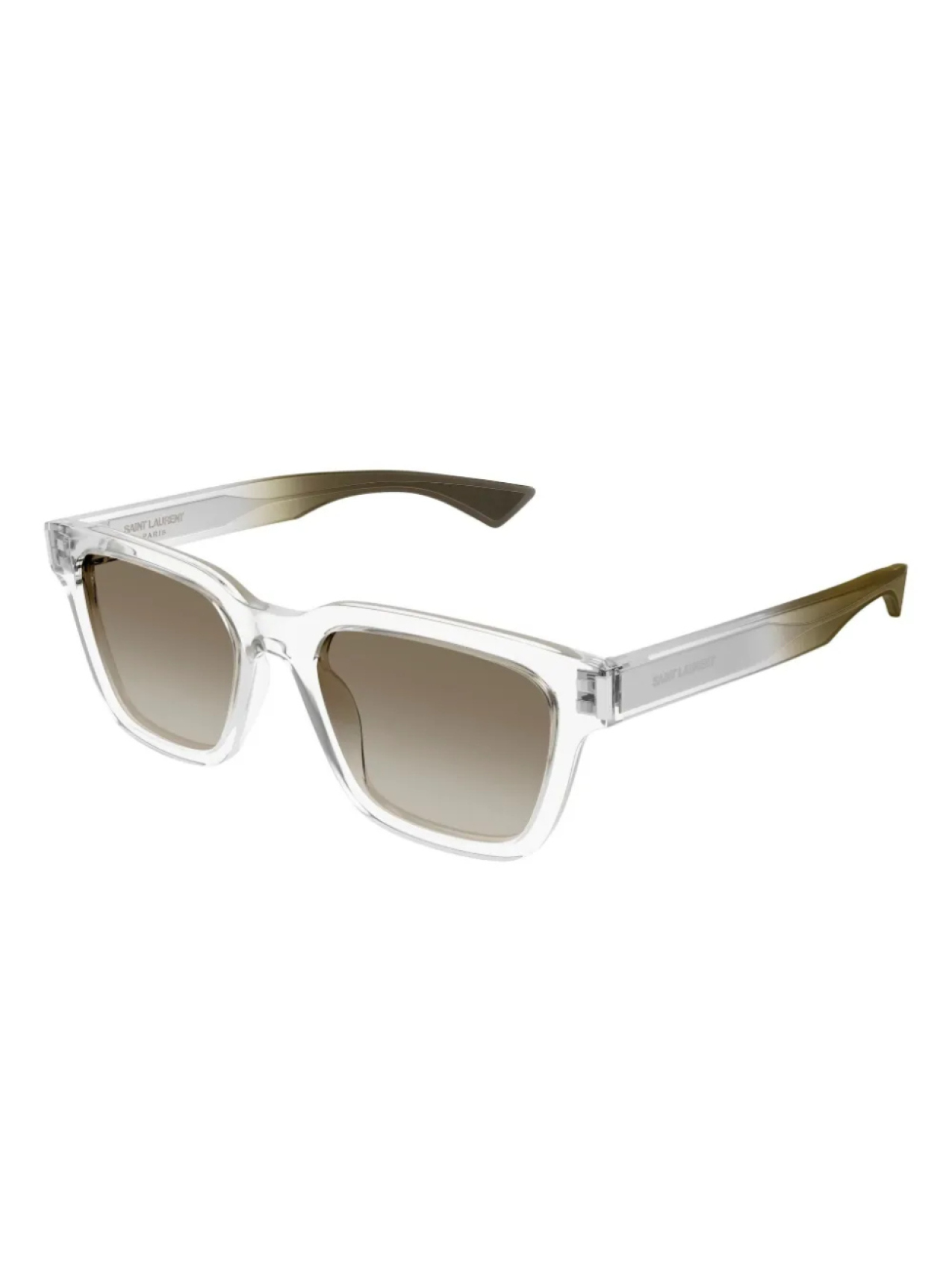 Saint Laurent Eyewear солнцезащитные очки в квадратной оправе, белый — фото 2
