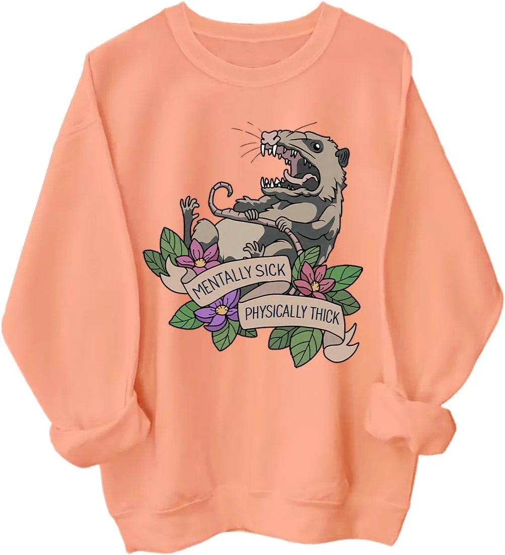 

Толстовка с длинным рукавом Mentally Sick Physically Thick