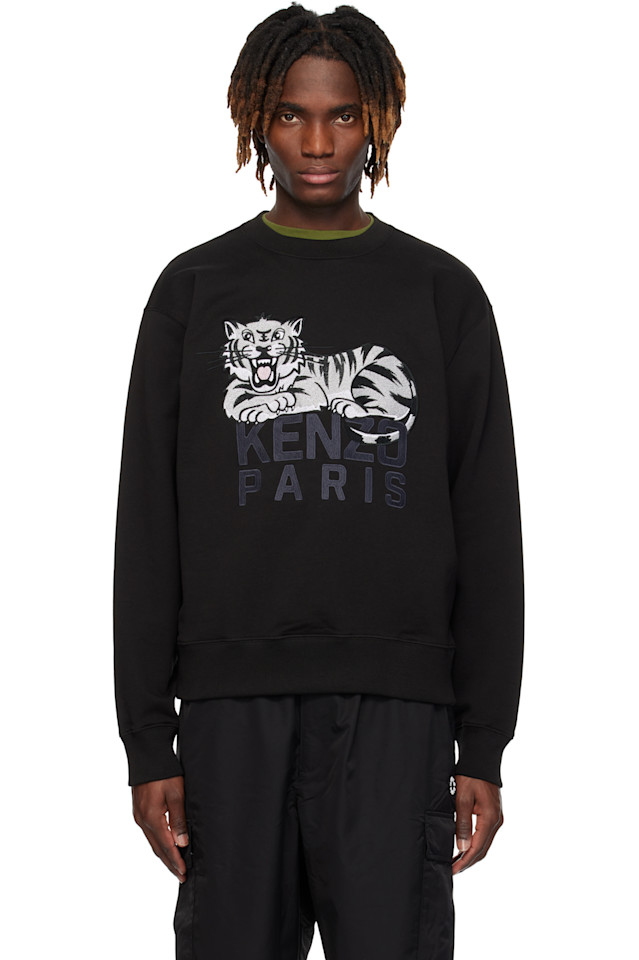 

Kenzo Paris 'Kenzo Happy Tiger' вышитый свитшот Kenzo, черный