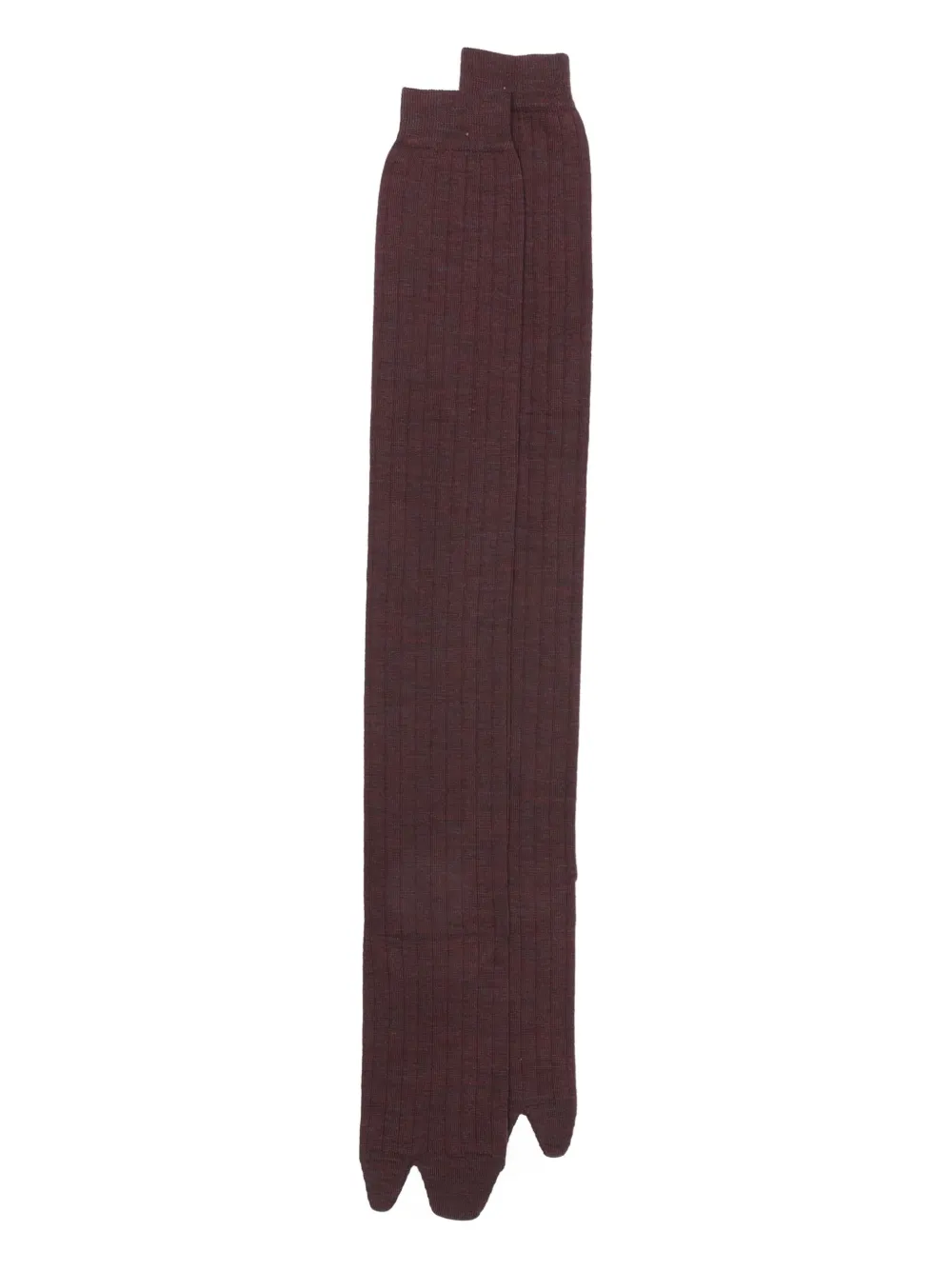 

Носки Tabi Bootleg в рубчик MAISON MARGIELA, красный