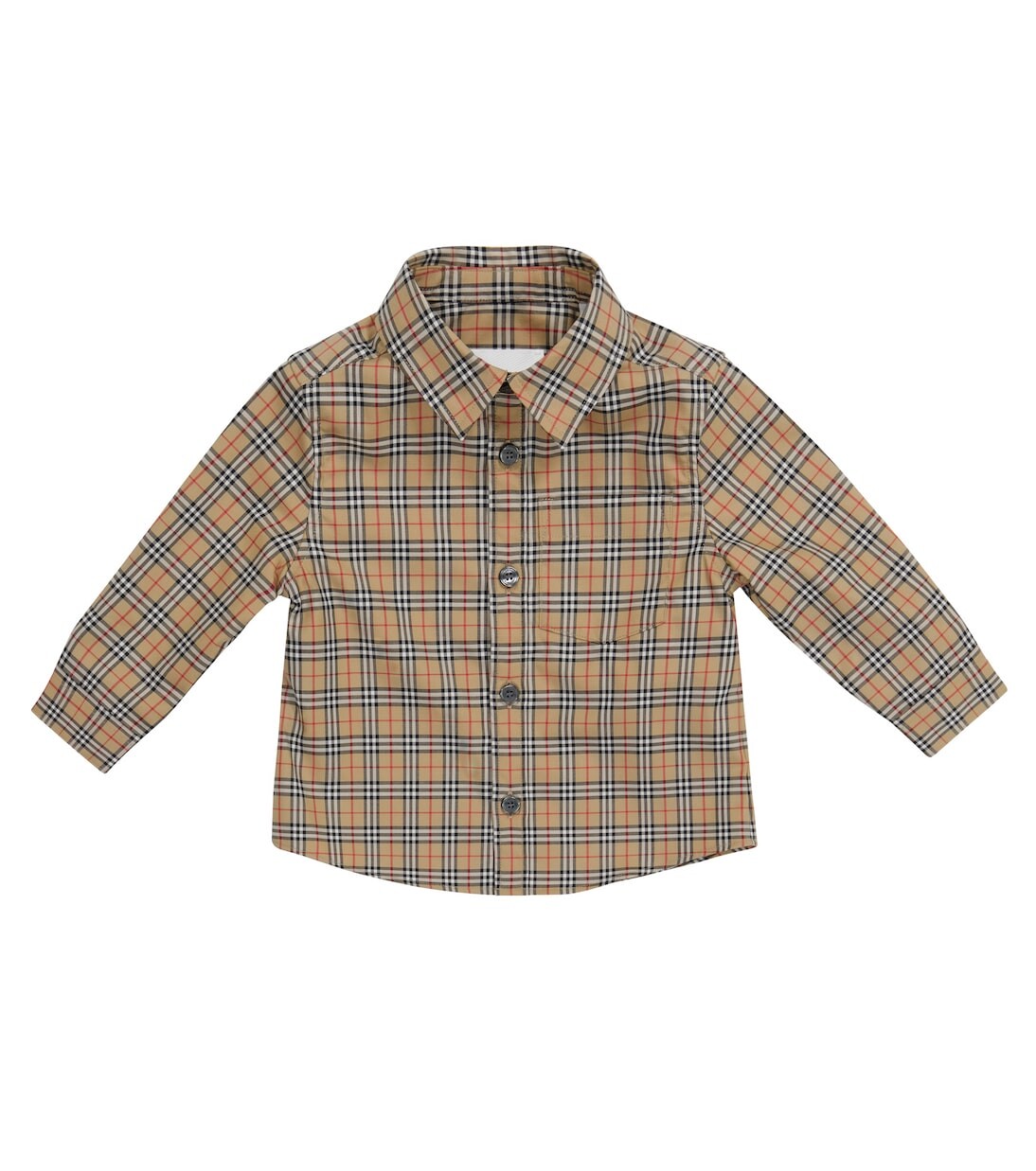 

Рубашка в клетку baby archive из эластичного хлопка Burberry Kids, бежевый