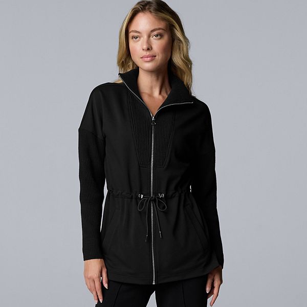

Свитер Petite scuba zip-up Simply Vera Vera Wang, Black