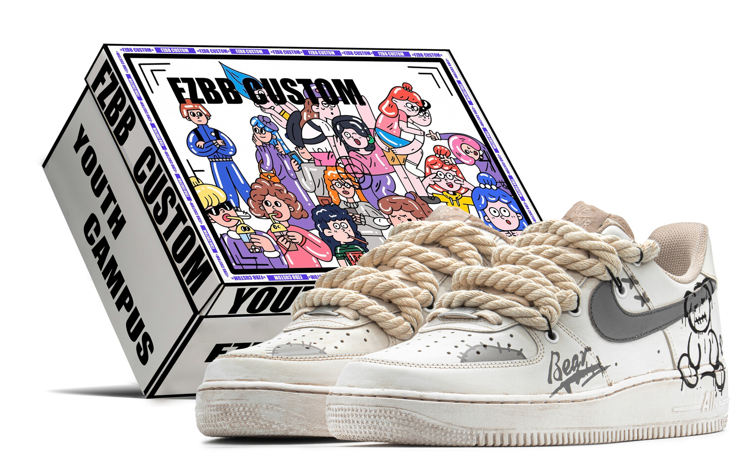 

Кроссовки Nike Air Force 1 Skateboard Shoes Men Low-Top Khaki