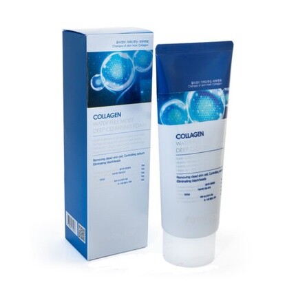 

[FARM STAY] Collagen Water Full Moist Глубоко очищающая пенка 180 мл, Синий, [FARM STAY] Collagen Water Full Moist Глубоко очищающая пенка 180 мл