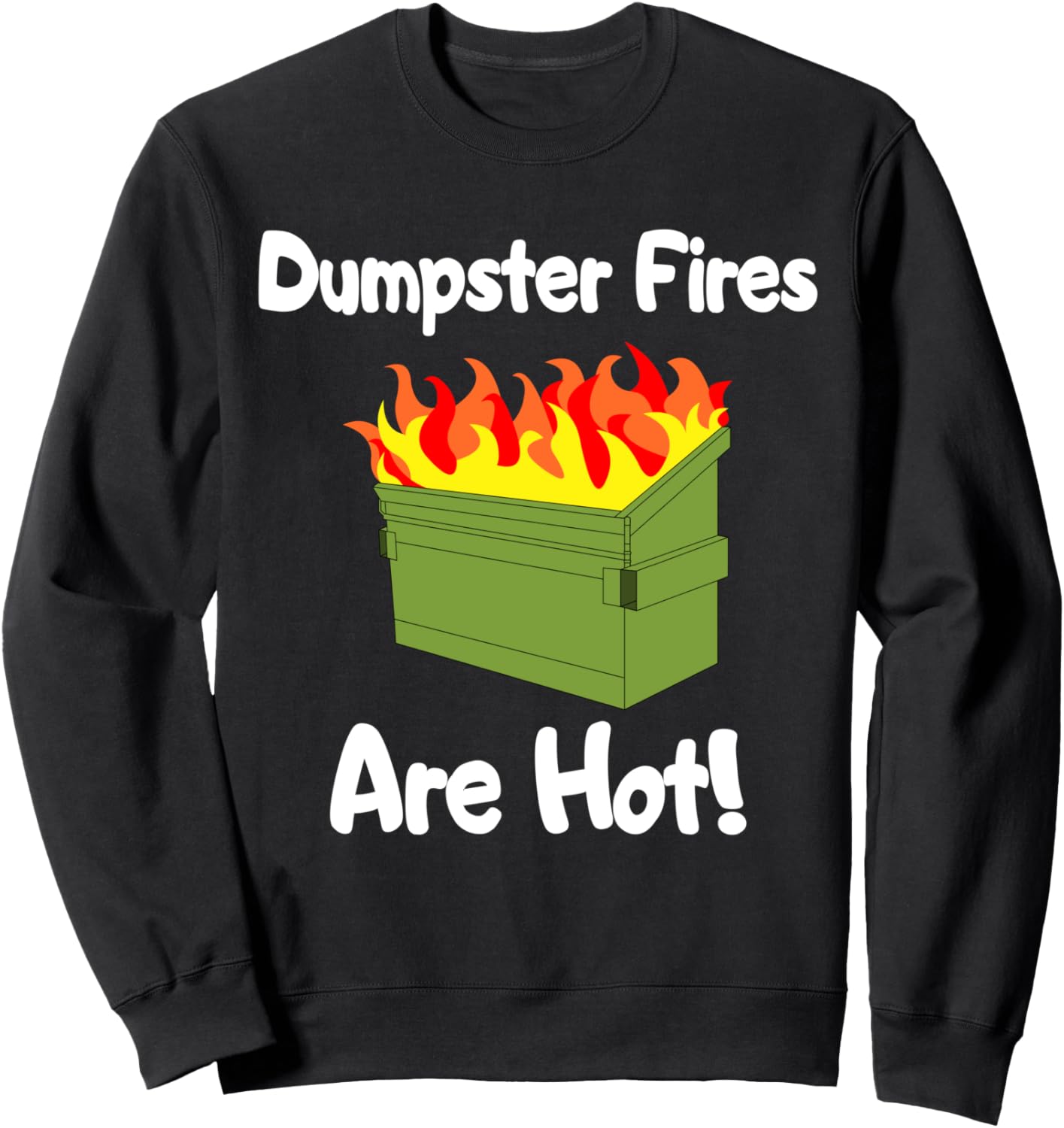 

Оригинальная толстовка с надписью «Мусорные пожары в мусорных контейнерах горят» And Minus, черный