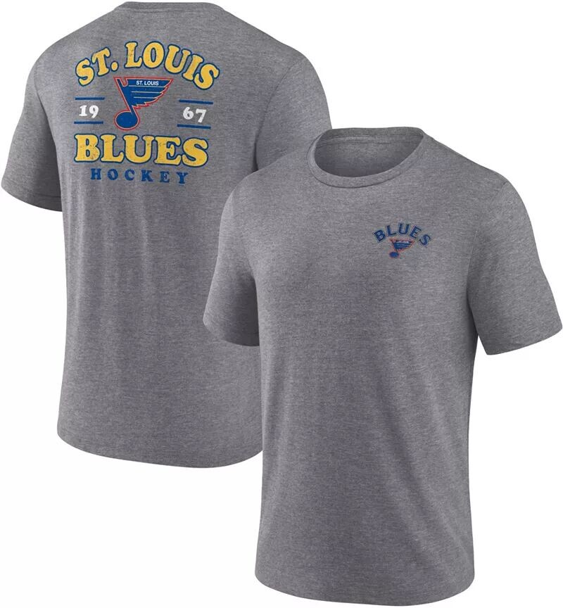 

Серая футболка NHL St. Louis Blues 2-Hit Tri-Blend