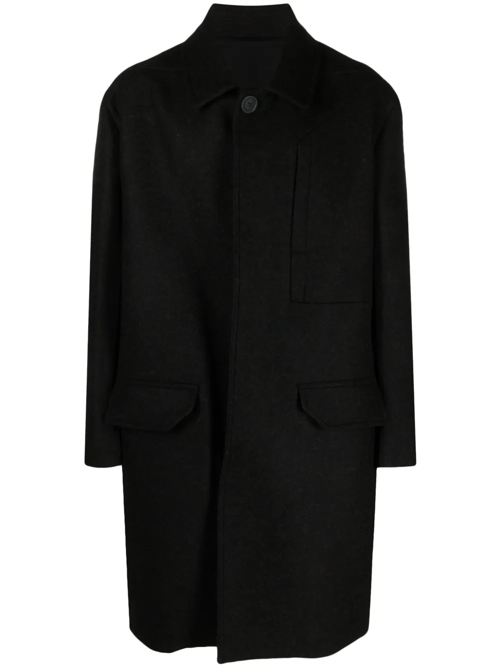

Однобортное пальто Jumbo из вирджинской шерсти Rick Owens, коричневый