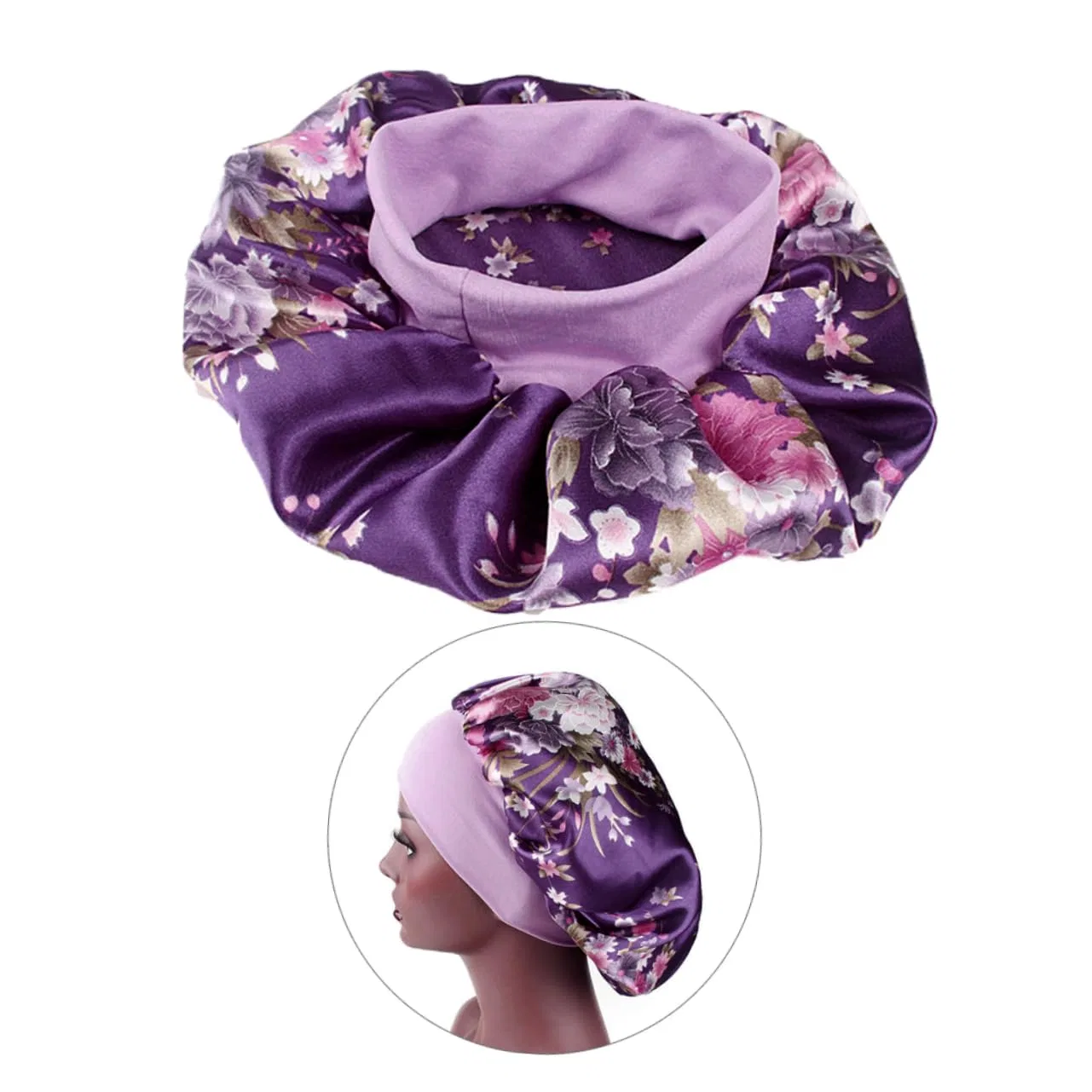 Шапочка для душа Satin, Amosfun, Purple — фото 4