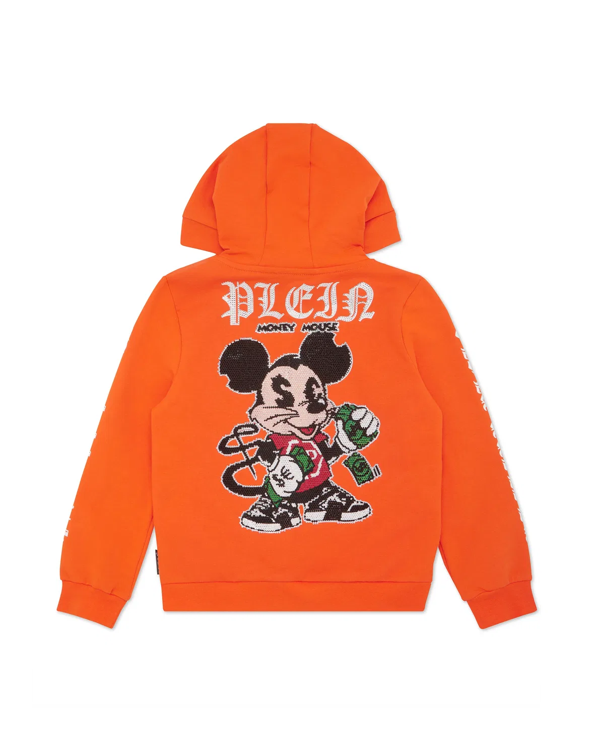 Детское худи с капюшоном и принтом Money Mouse PHILIPP PLEIN, оранжевый — фото 2