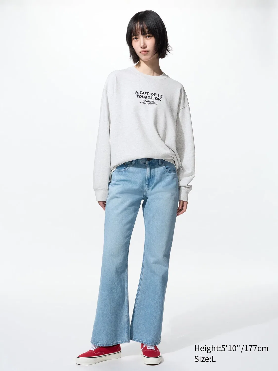 Толстовка Uniqlo Peanuts, с принтом персонажей, светло-серый — фото 4