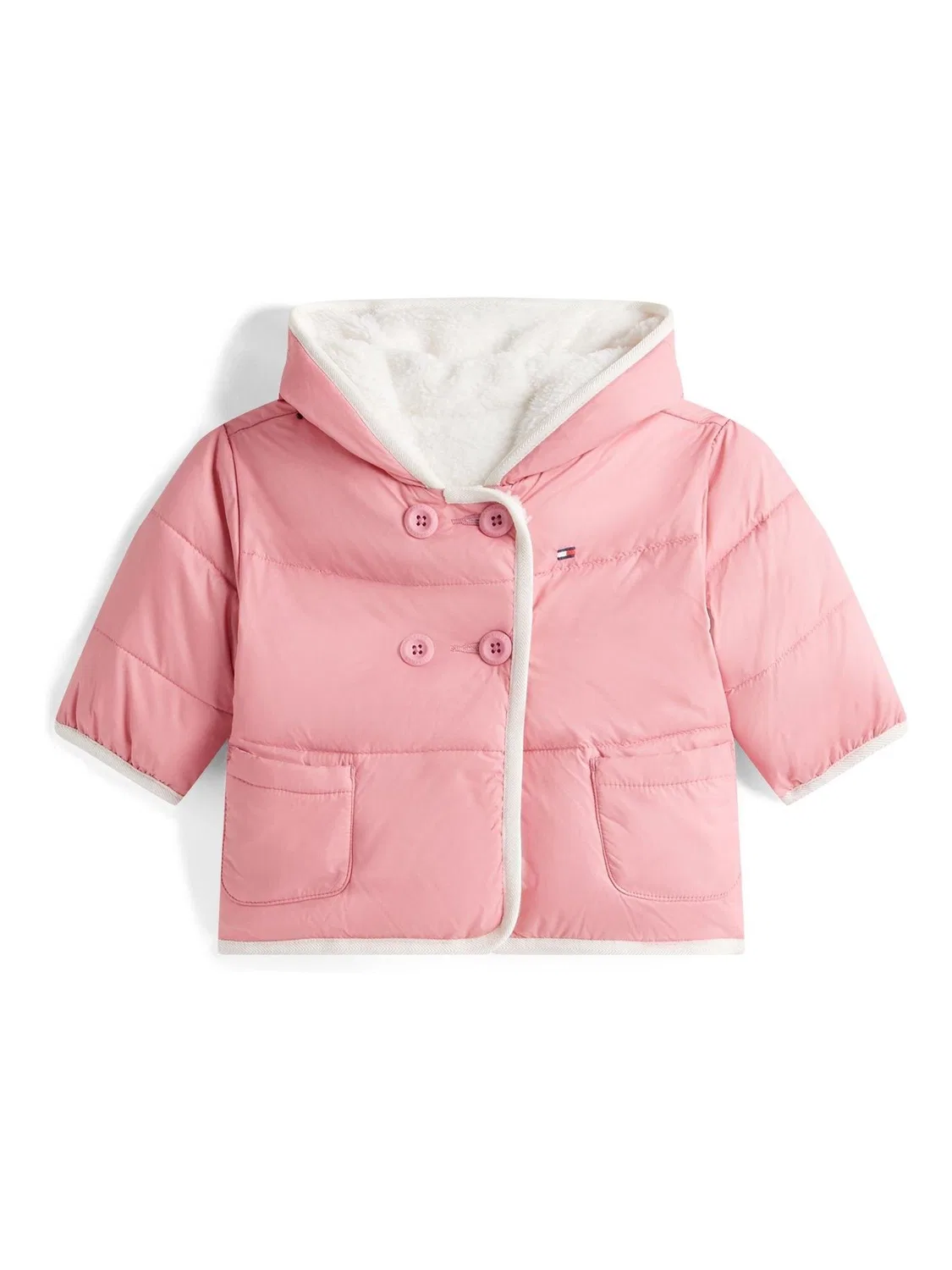 Куртка двусторонняя из флиса Teddy Tommy Hilfiger, розовый