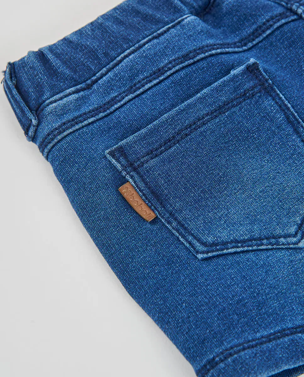 Детские шорты для девочки из футера Boboli, Azul Denim — фото 4