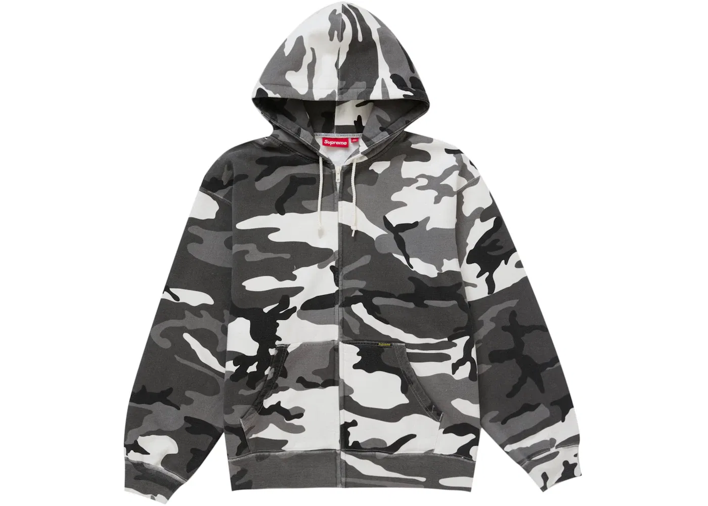Мужской худи с капюшоном Supreme Work Zip Up Hooded Sweatshirt, Snow Camo