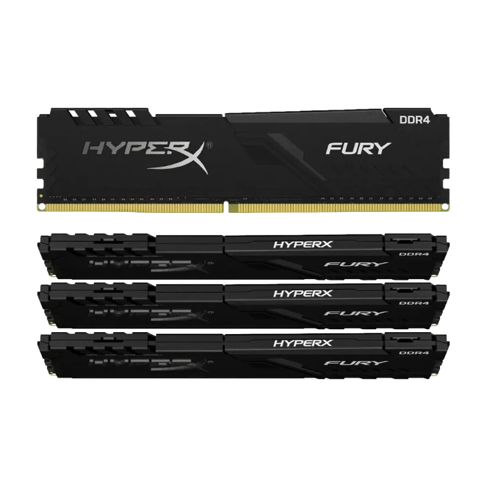 

Оперативная память Kingston Fury Beast, 64 Гб DDR4 (4x16 Гб), 2666 МГц, CL16, KF426C16BB1K4/64, черный