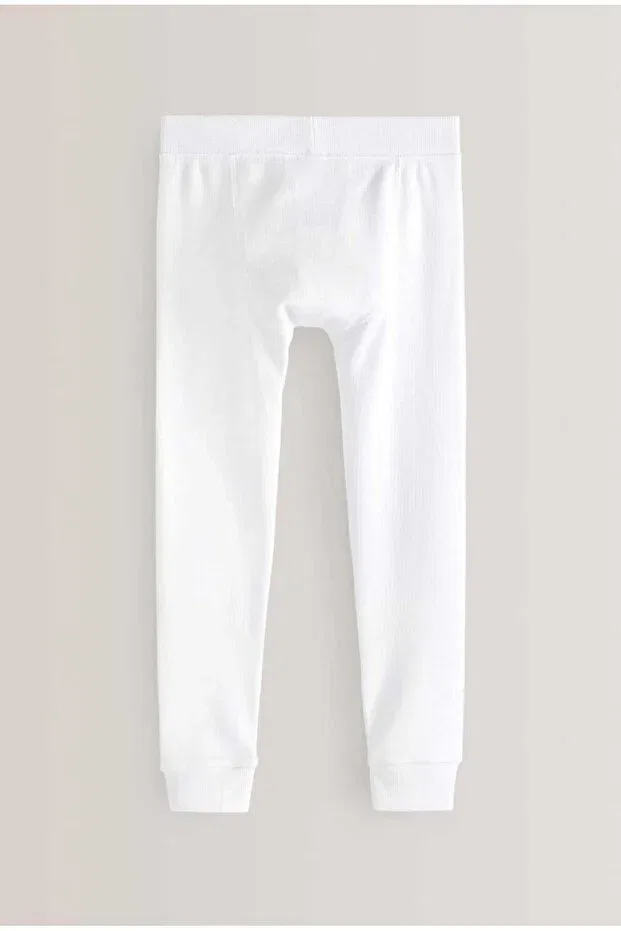 Детские термолосины для девочек 2 шт., Unisex 2-piece white thermal tights, Next Baby, White — фото 3