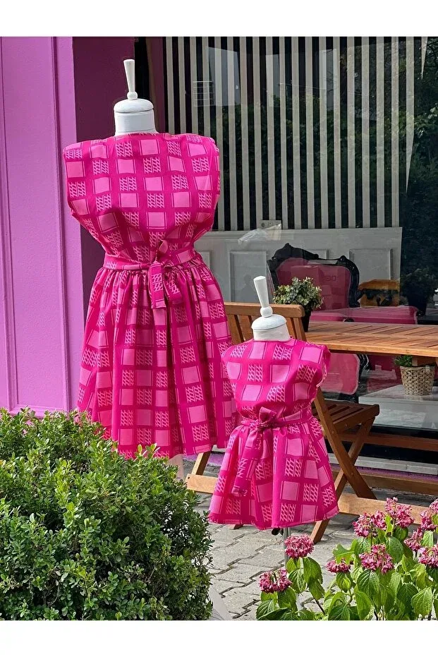 Детское платье для девочек без рукавов Anne Kız Tasarım, Pink — фото 2