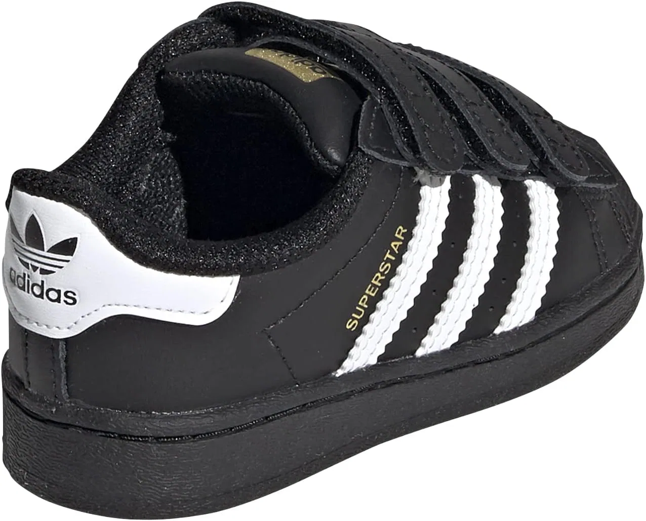 Детские кроссовки для мальчиков Superstar adidas Originals, Black/White/Black — фото 3