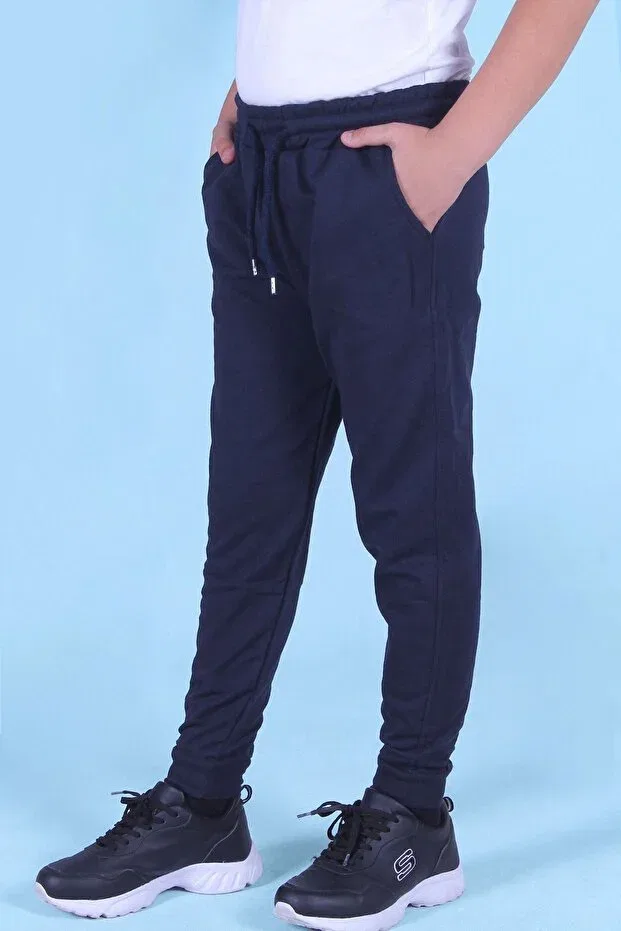 Детские спортивные штаны для мальчиков с принтом Basics Ya Ko Kids, Navy-Grey-Black — фото 2