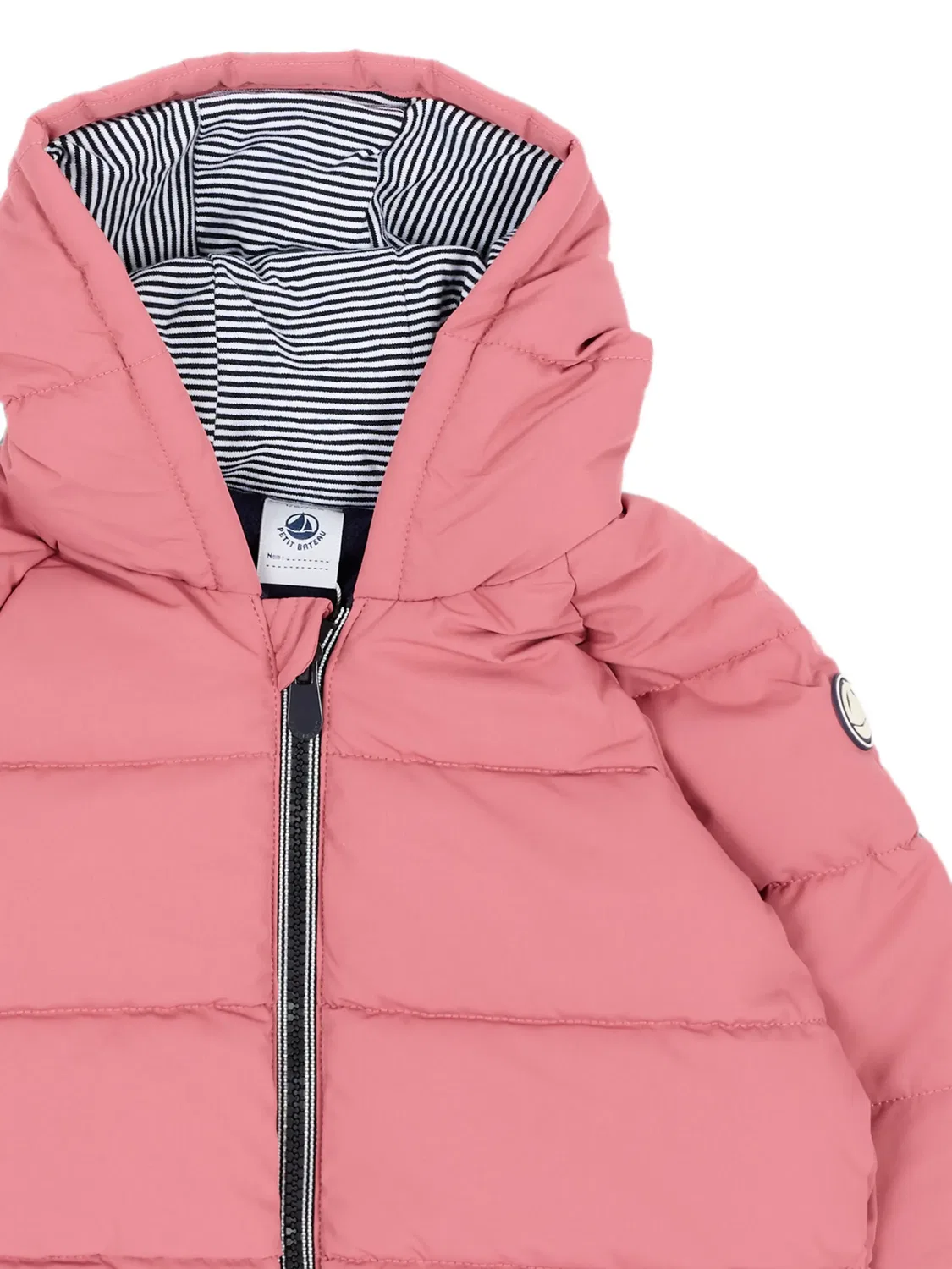 Стеганая куртка с капюшоном Petit Bateau, розовый — фото 3