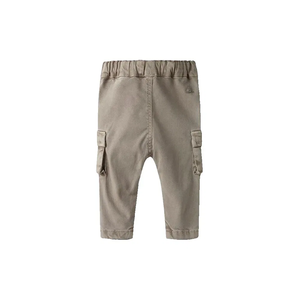 Детские брюки карго для девочек с регулируемой талией Ben Baggy Name it, Beige — фото 2