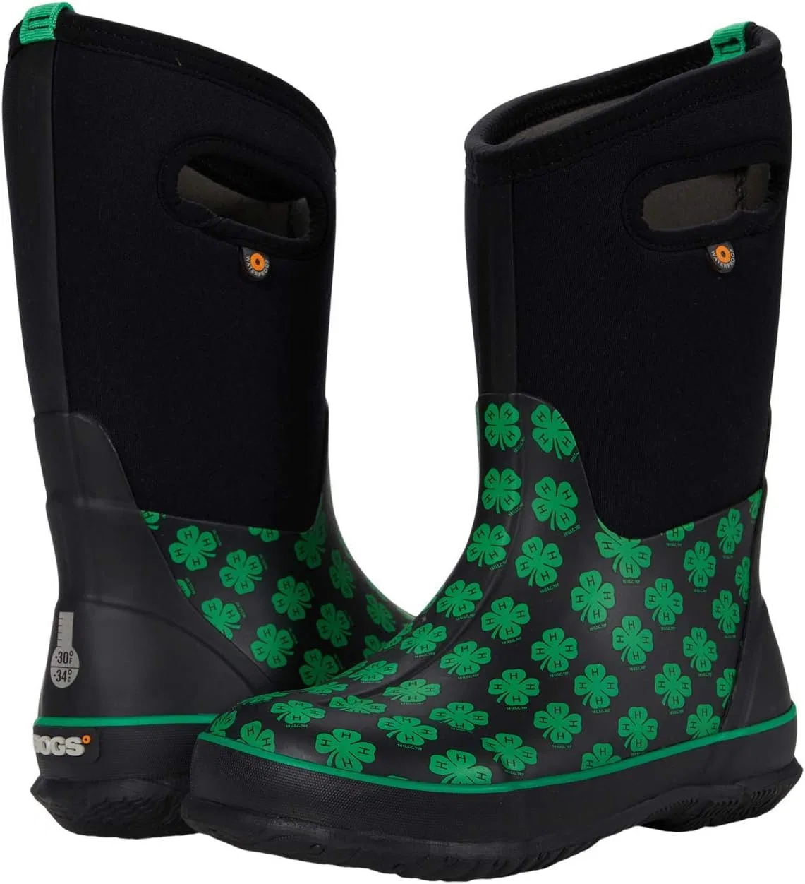 Детские сапоги для девочек с камуфляжным принтом Classic Tonal Camo BOGS, Black Green
