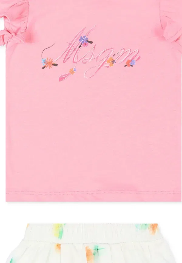 Комплект из топа и шорт с цветочным принтом Msgm Pink, розовый — фото 3