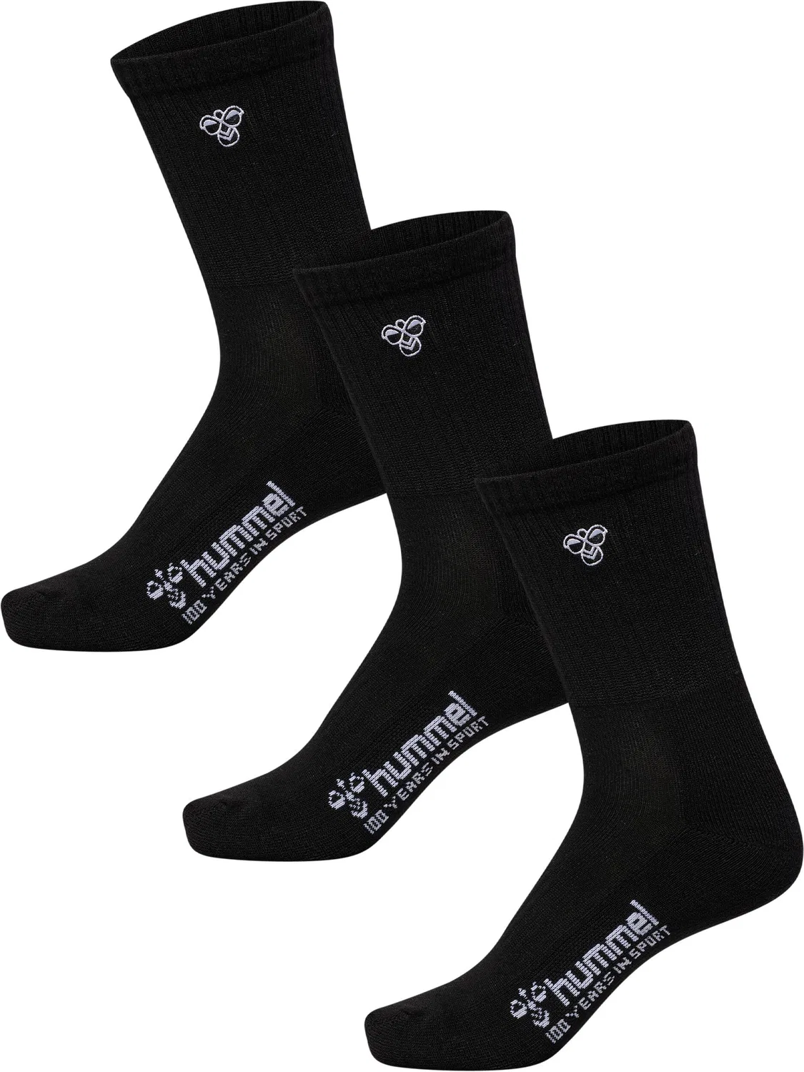 Детские носки с логотипом hmlJR 3-Pack Hummel, Schwarz