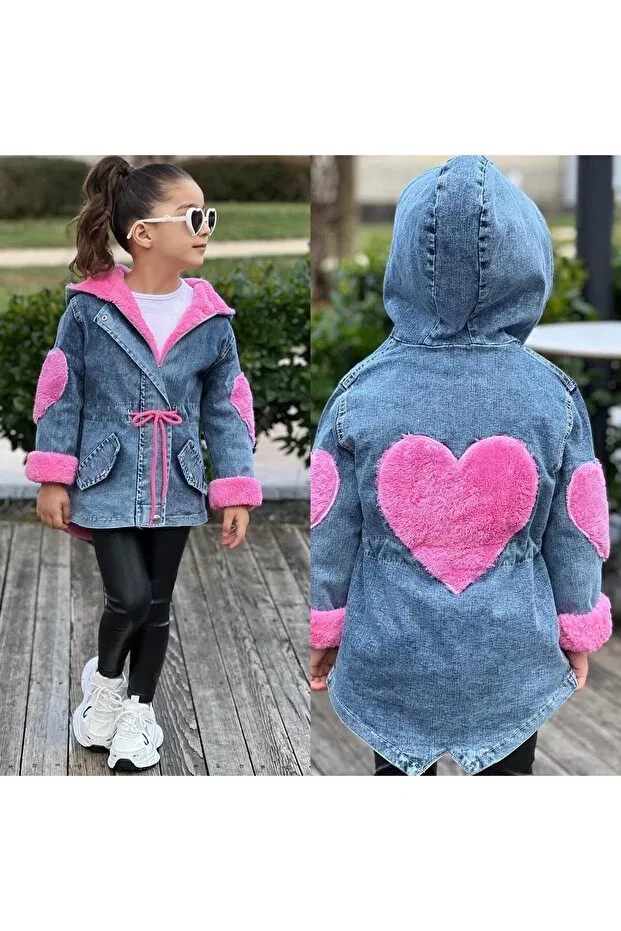 Детское пальто для девочек хлопковое Bebeğimin Dolabında, Pink — фото 4