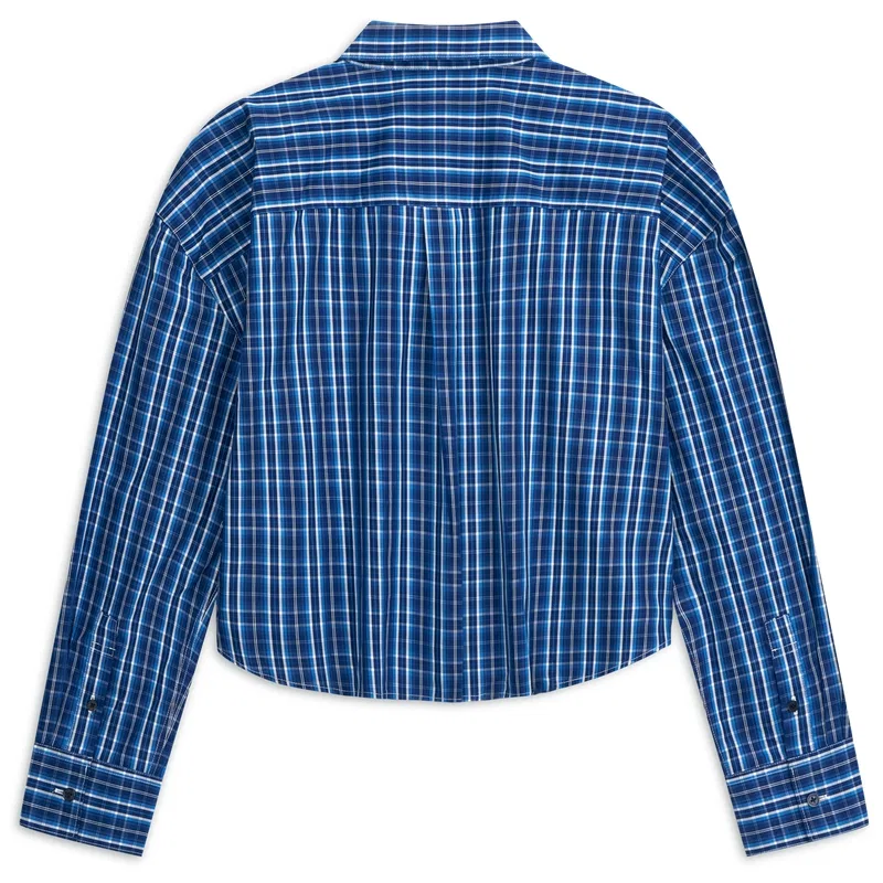 Женская рубашка с отложным воротником Calvin Klein, Royal Blue — фото 3