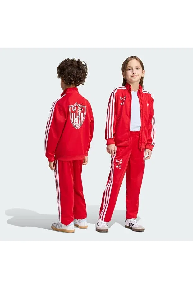 Детский спортивный комплект для девочек с принтом Firebird TS Adidas, Red — фото 2