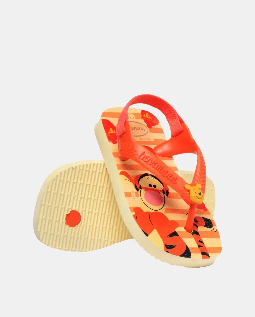 Детские вьетнамки для девочек с принтом Havaianas, Beige — фото 4