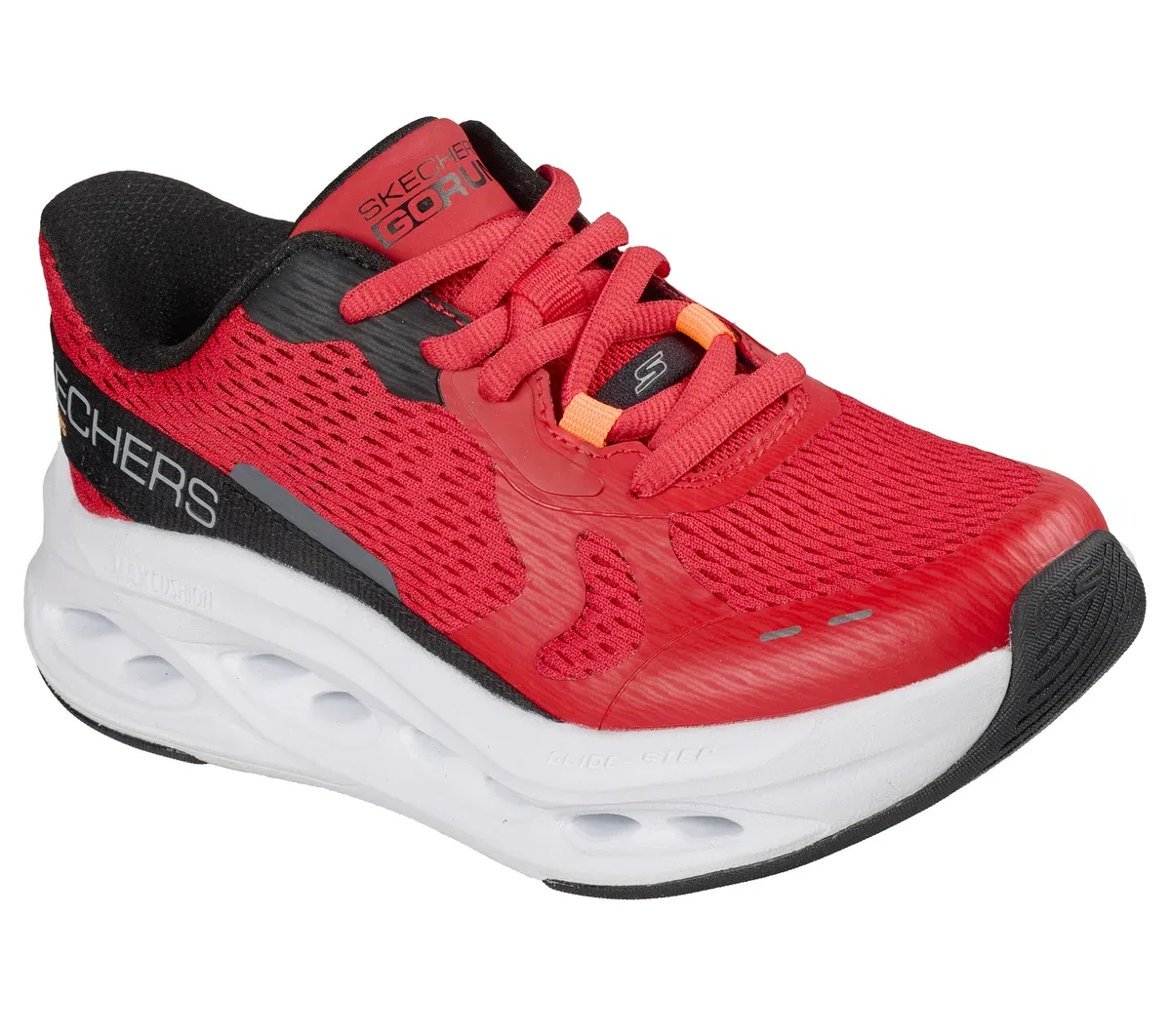 Детские слипоны Max Cushioning Glide-Step - Advert Skechers, красный/черный — фото 4