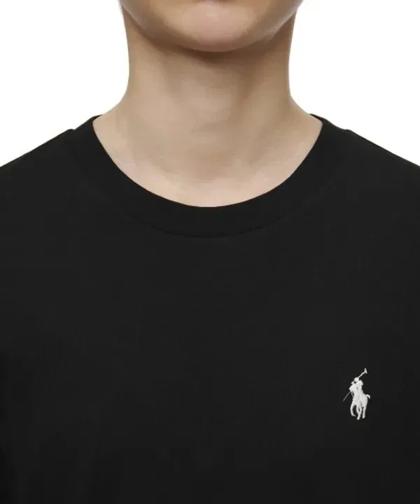 Футболка с длинным рукавом, хлопковая, Polo Ralph Lauren, черный — фото 3