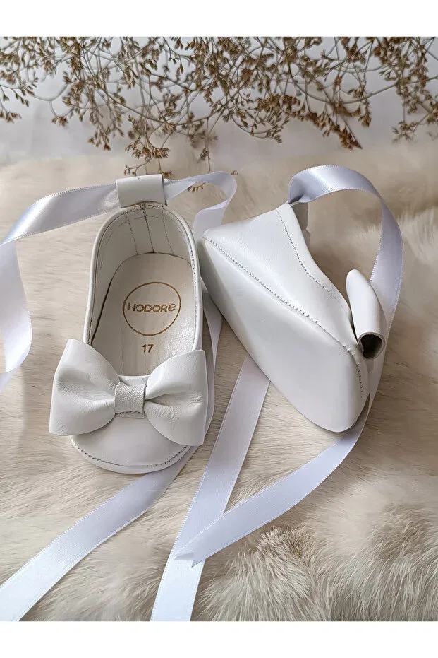 Детские лоферы для малышей с принтом Perla Hodore, Matte White — фото 2