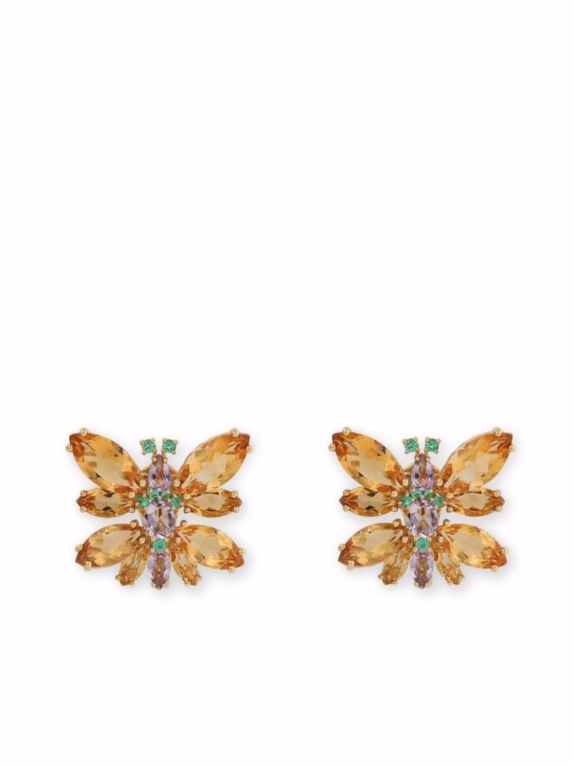 

Серьги-клипсы Spring из желтого золота с камнями Dolce & Gabbana, золотой