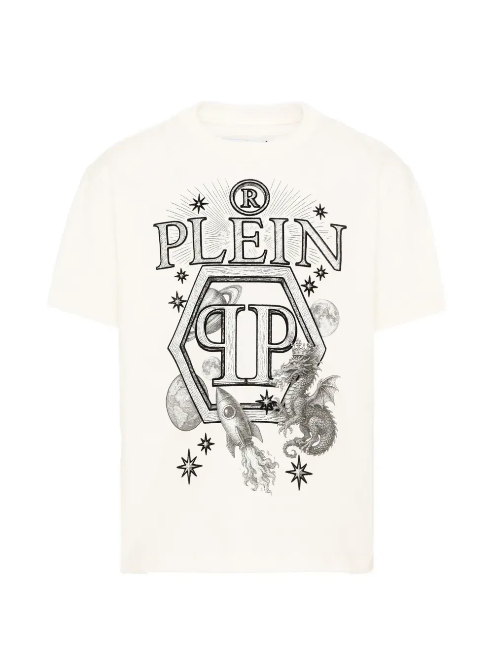 Футболка из хлопка с логотипом Philipp Plein Junior, белый