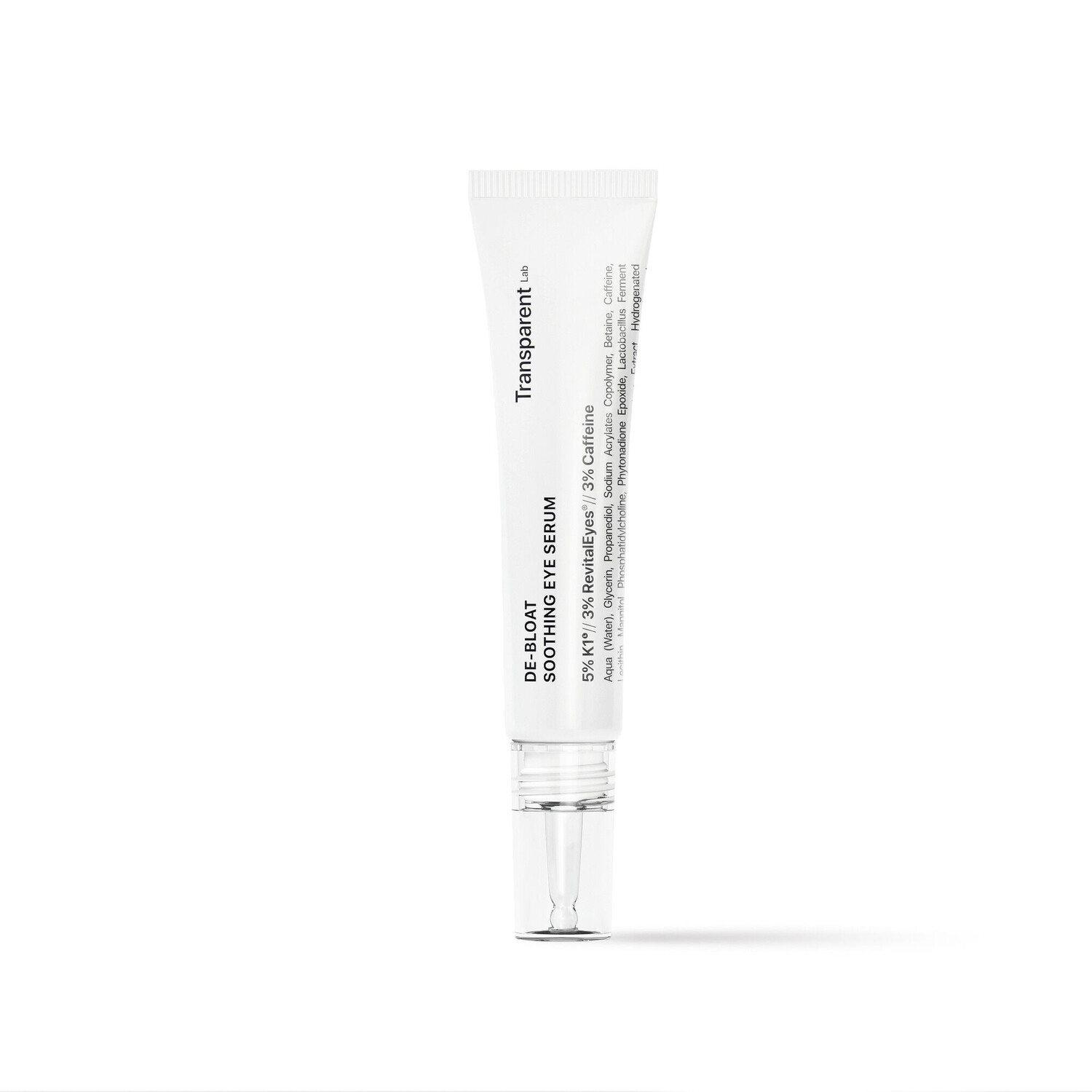 

Transparent Lab De-Bloat Soothing Eye Serum успокаивающая сыворотка для глаз с кофеином, 15 мл