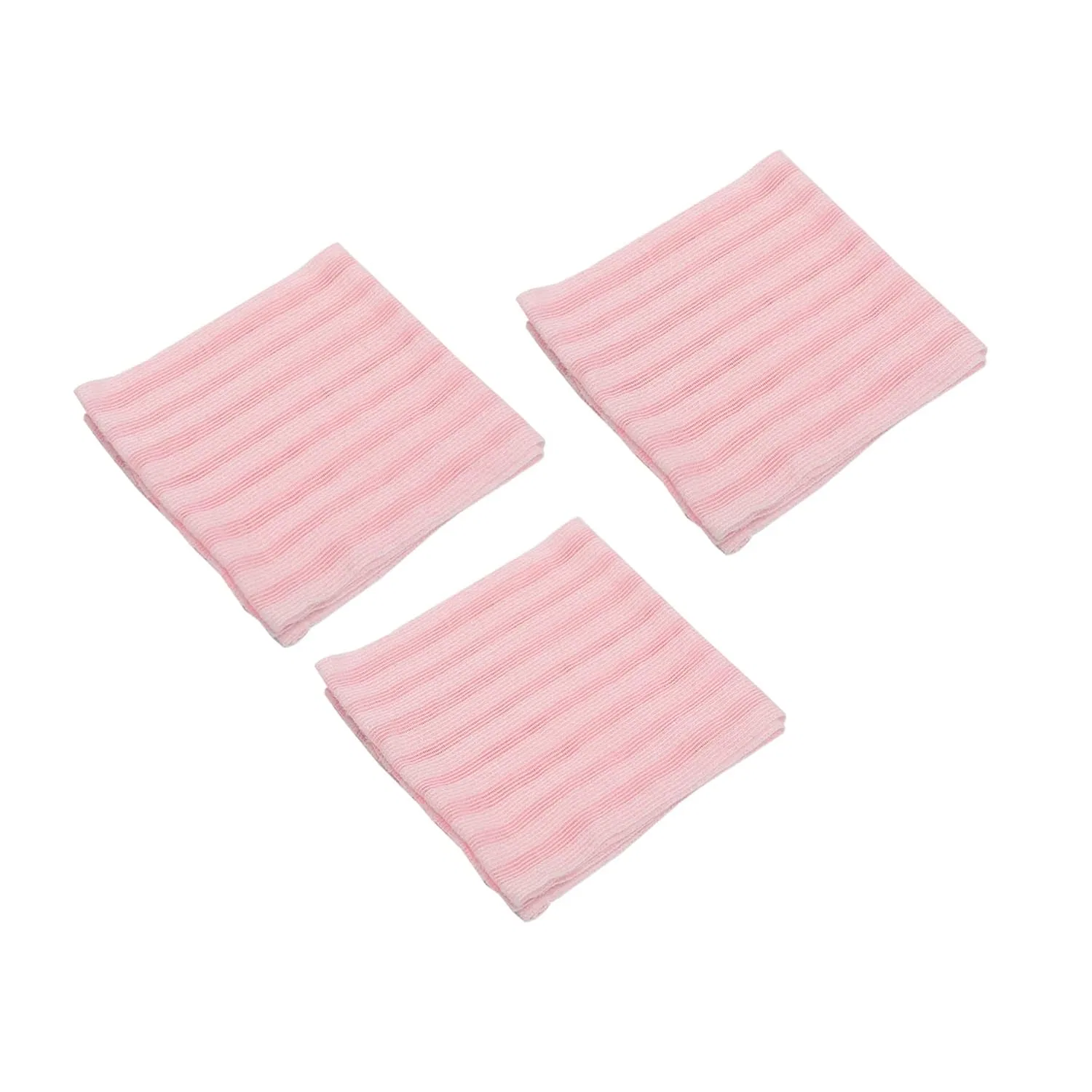 Скраб-полотенце для тела FRCOLOR, 3 шт, 98x22.5 см, Pink