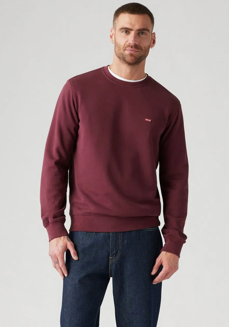 Толстовка LEVI'S стандартного кроя 'Original HM' темно-красного цвета — фото 2