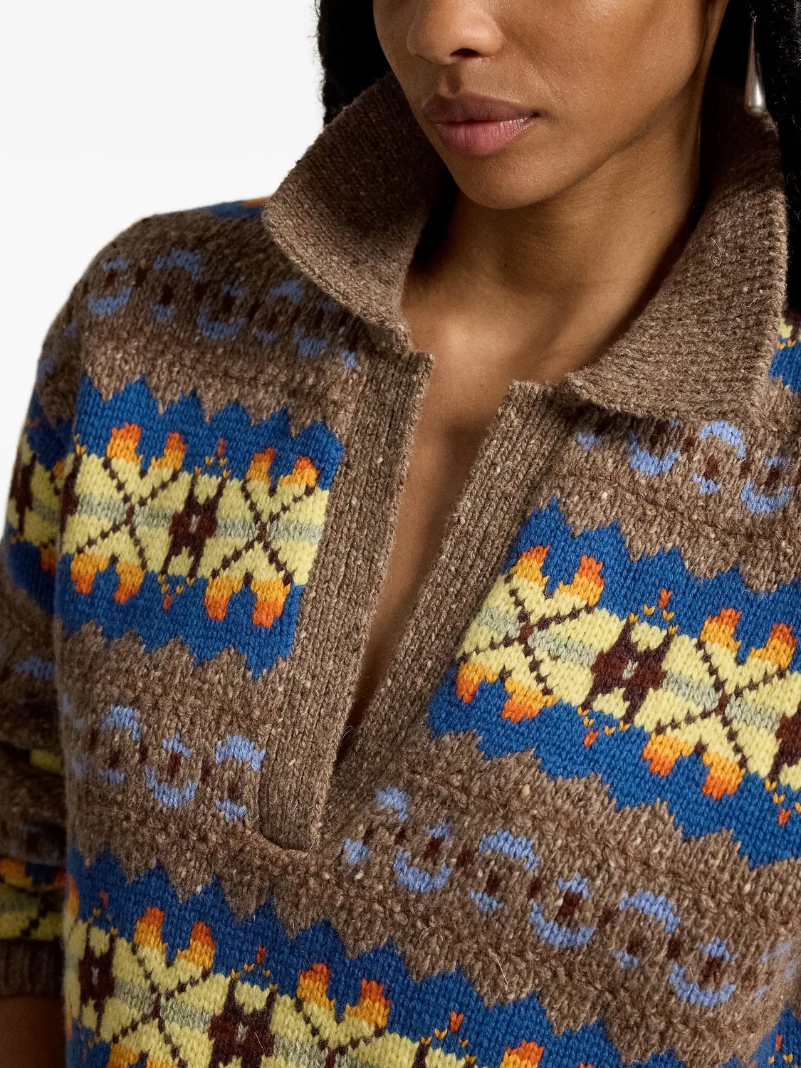 Polo Ralph Lauren Джемпер Fair Isle коричневый — фото 4