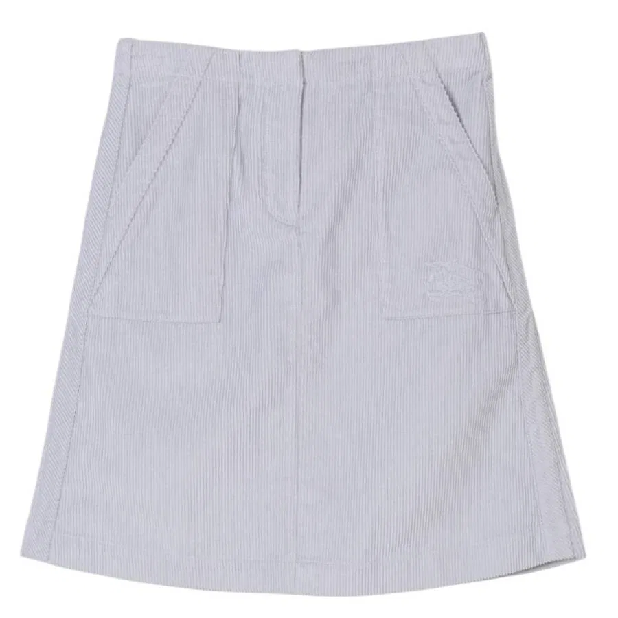 Юбка из вельвета с вышивкой Kids Ava EKD Burberry, Pale Slate Blue