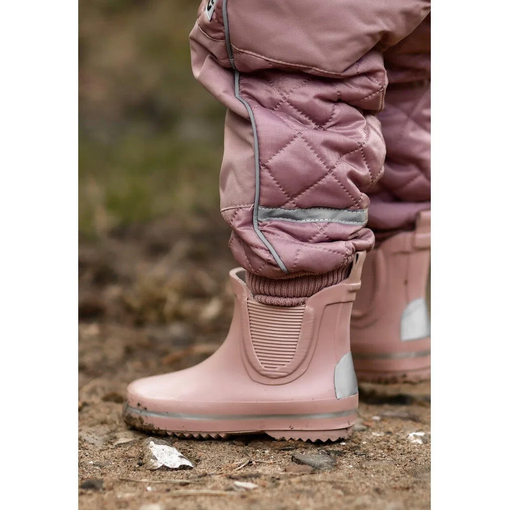 Детские резиновые сапоги Mikk-line Kurze Gummistiefel Wasserdich Adobe Rose, Цвет Rosa — фото 3